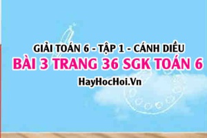 Giải bài 3 trang 36 Toán 6 Tập 1 SGK Cánh Diều